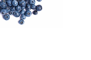 Fresh juicy blueberries isolated on white