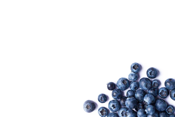 Fresh Juicy Blueberries Isolated White — Zdjęcie stockowe