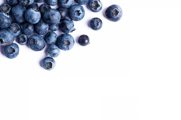 Fresh Juicy Blueberries Isolated White — Fotografia de Stock