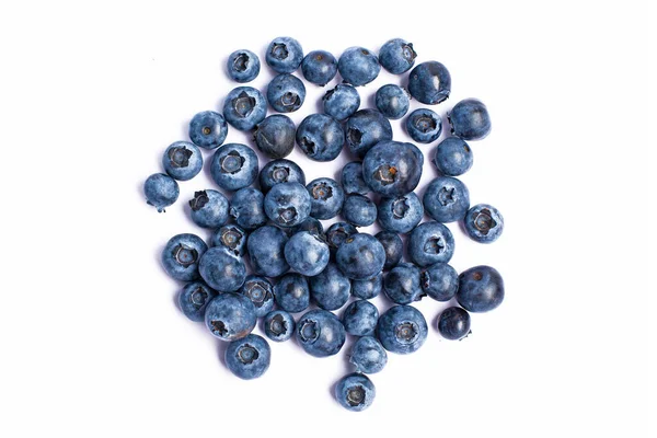 Fresh Juicy Blueberries Isolated White — Zdjęcie stockowe