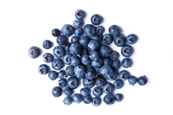 Fresh Juicy Blueberries Isolated White — Fotografia de Stock