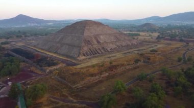 Sunrise over the Teotihuacan pyramid, Mexico