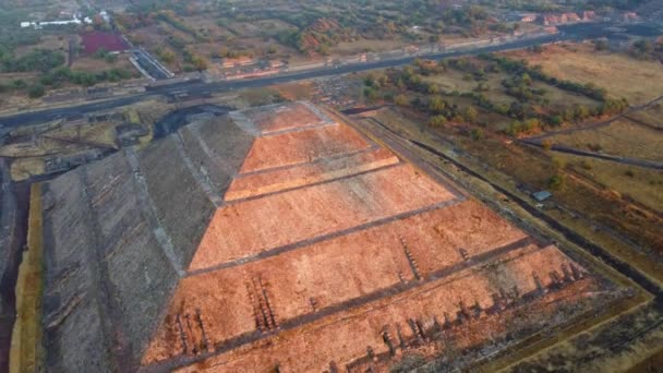 Sunrise Teotihuacan Pyramid Mexico — Stockvideo