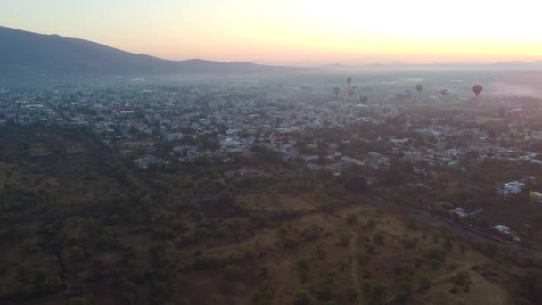 Východ Slunce Nad Teotihuacanskou Pyramidou Mexiko — Stock video