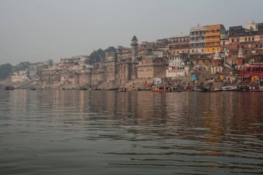 VARANASI, INDIA - November 15: Boats at the river ganges on the auspicious Maha Shivaratri festival on November 15, 2013 at Dasashwamedh ghat in Varanasi, Uttar Pradesh, India