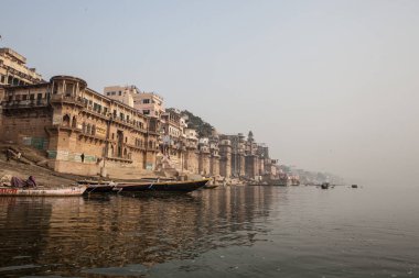 VARANASI, INDIA - November 15: Boats at the river ganges on the auspicious Maha Shivaratri festival on November 15, 2013 at Dasashwamedh ghat in Varanasi, Uttar Pradesh, India 