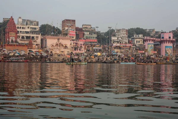 Varanasi India November Boats River Ganges Auspicious Maha Shivaratri Festival — Fotografia de Stock