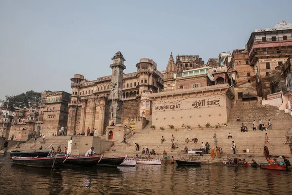 Varanasi India November Boats River Ganges Auspicious Maha Shivaratri Festival — Zdjęcie stockowe