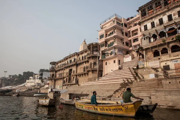 Varanasi India November Boats River Ganges Auspicious Maha Shivaratri Festival — Photo