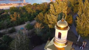 Mykolaiv city top view taken with drone, Ukraine