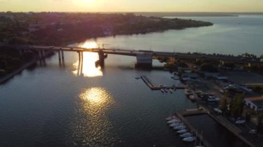 Mykolaiv city top view taken with drone, Ukraine