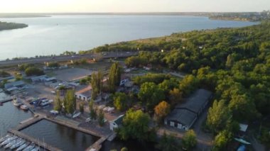 Mykolaiv city top view taken with drone, Ukraine