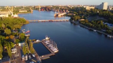 Mykolaiv city top view taken with drone, Ukraine