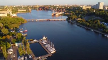 Mykolaiv city top view taken with drone, Ukraine