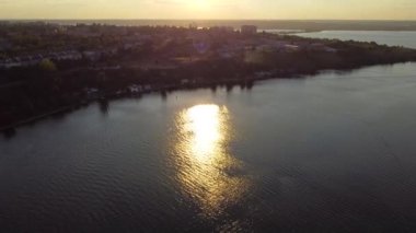 Mykolaiv city top view taken with drone, Ukraine
