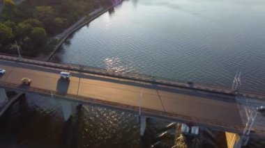 Mykolaiv city top view taken with drone, Ukraine