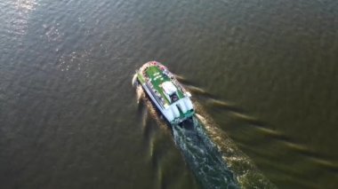 Motor boat in Southern bug river,  in Mykolaiv, Ukraine