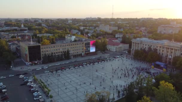 Mykolaiv City Top View Taken Drone Ukraine — Stok video