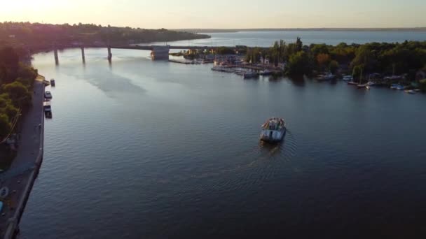 Mykolaiv City Top View Taken Drone Ukraine — Wideo stockowe