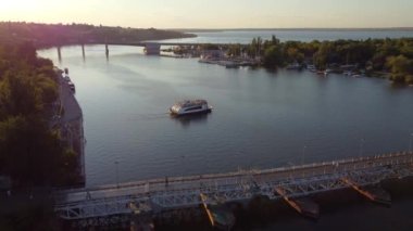 Mykolaiv city top view taken with drone, Ukraine