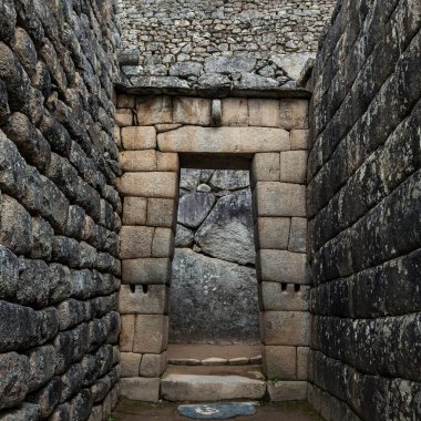 Machu-Picchu, Peru, Güney Amerika 'daki İnka duvarı
