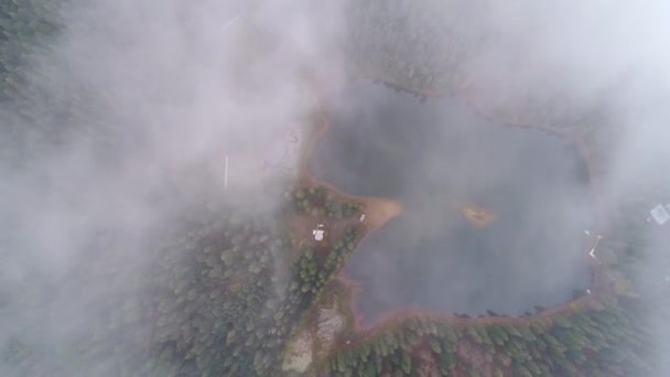 Synevyr Gölü Üst Görünümü Kuadkopter Karpatlar Ukrayna — Stok video