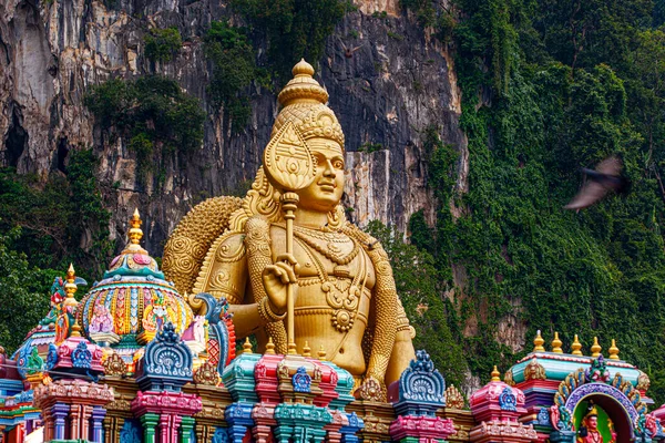 Velký Hinduistický Bůh Socha Murugan Batu Jeskyně Hinduistický Chrám Památník — Stock fotografie