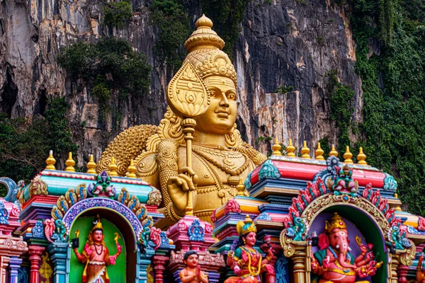 Big Hindu God Statue Murugan Batu Caves Hindu Temple Landmark — Stock Photo, Image