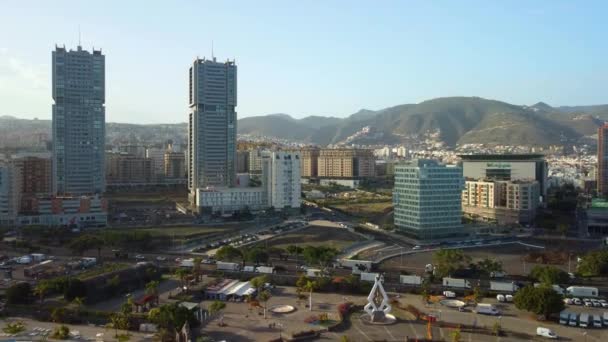 Aerial Photography Drone Point View Modern Architecture Santa Cruz Tenerife — Video