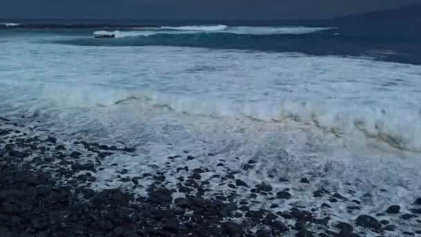 Atlantic Ocean Coast Puerto Cruz Tenerife Spain — Stok video