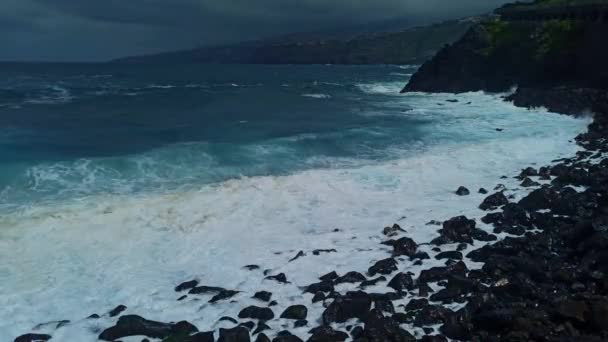 Atlantic Ocean Coast Puerto Cruz Tenerife Spain — Stok video
