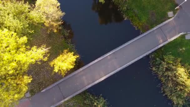 Park Peremoga Autumn Taken Drone Kyiv Ukraine — Stockvideo