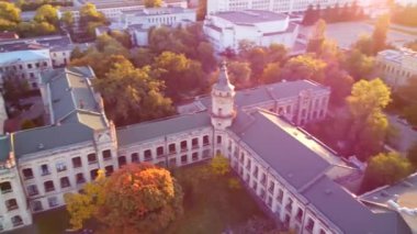 Ukrayna Ulusal Teknik Üniversitesi 'nin hava görüşü. Kyiv Politeknik Enstitüsü.