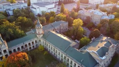 Ukrayna Ulusal Teknik Üniversitesi 'nin hava görüşü. Kyiv Politeknik Enstitüsü.