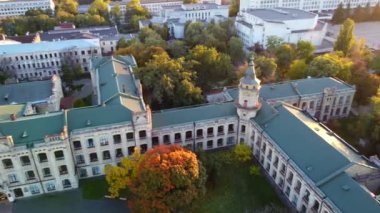 Ukrayna Ulusal Teknik Üniversitesi 'nin hava görüşü. Kyiv Politeknik Enstitüsü.