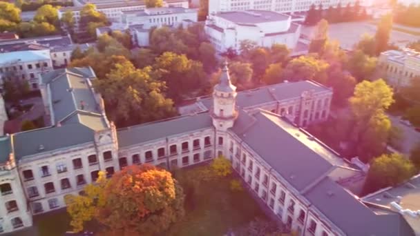 ウクライナ国立工科大学の空中ビュー キエフ工科大学 — ストック動画