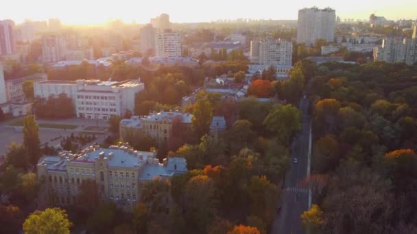 乌克兰国家技术大学的空中视图 Kyiv理工学院 — 图库视频影像