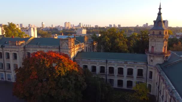 Повітряний Вид Національного Технічного Університету України Київський Політехнічний Інститут — стокове відео