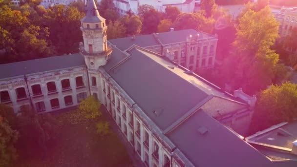 Flygfoto Över National Technical University Ukraina Kiev Polytekniska Institutet — Stockvideo