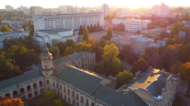 Ukrayna Ulusal Teknik Üniversitesi Nin Hava Görüşü Kyiv Politeknik Enstitüsü — Stok video