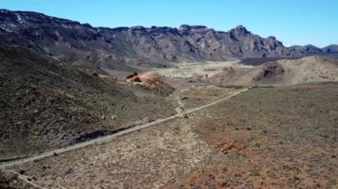 Mountain Teide National Park Tenerife. Canary Islands. Volcano crater peak highest in Spain.