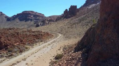 Mountain Teide Ulusal Parkı Tenerife. Kanarya Adaları. İspanya 'da volkan kraterinin zirvesi.