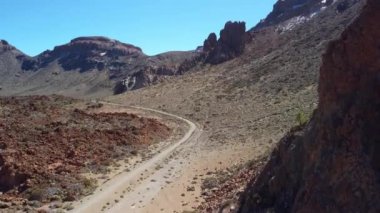 Mountain Teide National Park Tenerife. Canary Islands. Volcano crater peak highest in Spain.