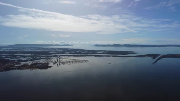 Авиационная Панорама Пуно Озером Титикака Перу Южная Америка — стоковое видео