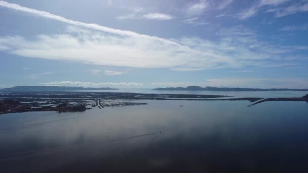 Panorama Aéreo Puno Con Lago Titicaca Perú Sudamérica — Vídeos de Stock