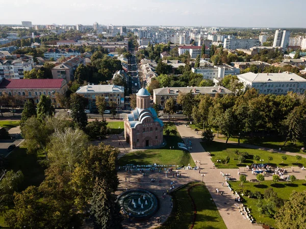 Veduta Aerea Della Chiesa Pyatnytska Paraskeva Pyatnitsa Chernihiv Ucraina Nella — Foto Stock