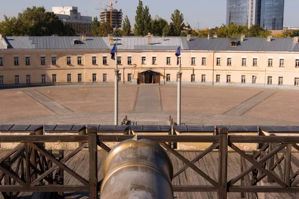 Αεροφωτογραφία Του Φρουρίου Κίεβο Στην Ουκρανία Και Κέντρο Της Πόλης — Φωτογραφία Αρχείου