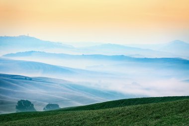 Toskana 'nın Hilly manzarası