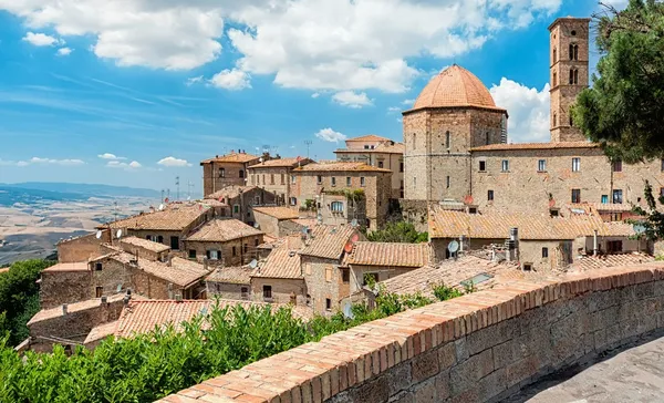 Malé město "volterra" — Stock fotografie