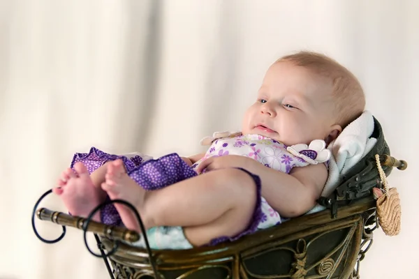 Bebê no carrinho sentado — Fotografia de Stock